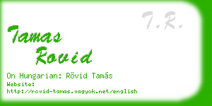 tamas rovid business card