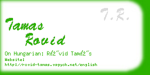 tamas rovid business card